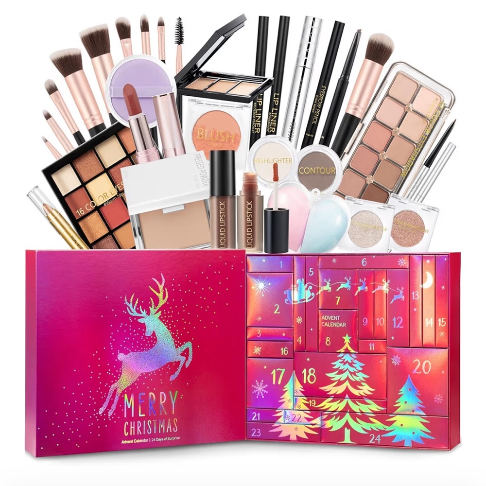 Makeup Advent Calendar 2025, 24 Days Advent Beauty  Christmas Makeup Gift Set